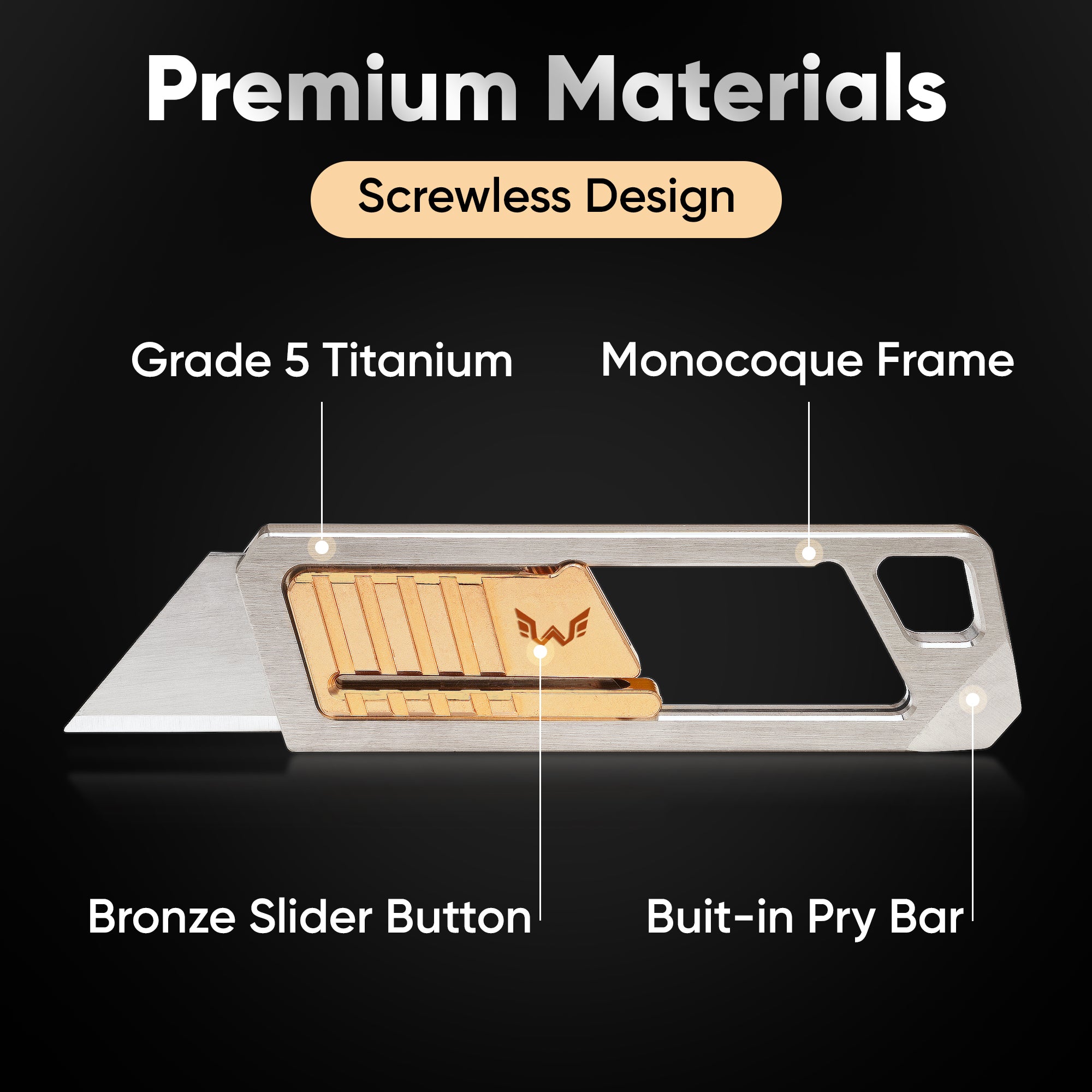 Titanium Open Frame Utility Knife